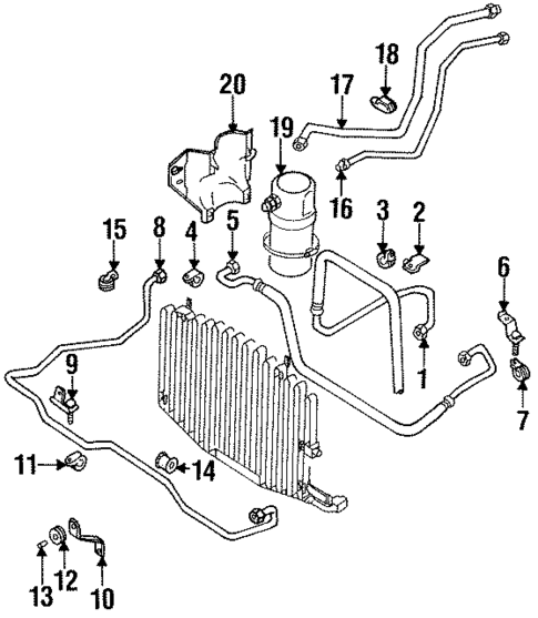 Condenser, Compressor & Lines for 1996 Audi A6 #2