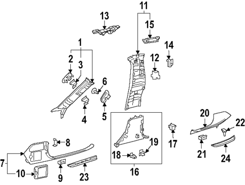 Interior Trim - Pillars for 2018 Mercedes-Benz E63 AMG S #3