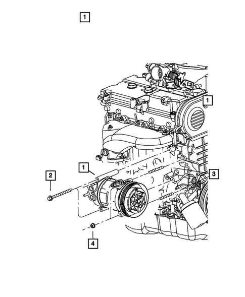 Air Conditioning Compressor Mounting for 2004 Jeep Wrangler #1