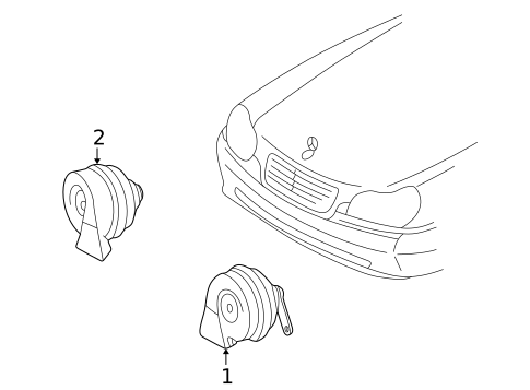 Horn for 2006 Mercedes-Benz CL600 #0