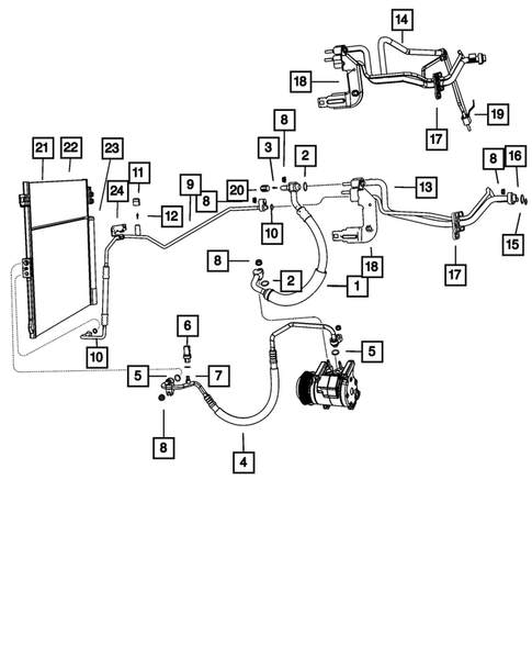 Air Conditioner and Heater Plumbing for 2015 Dodge Durango #0