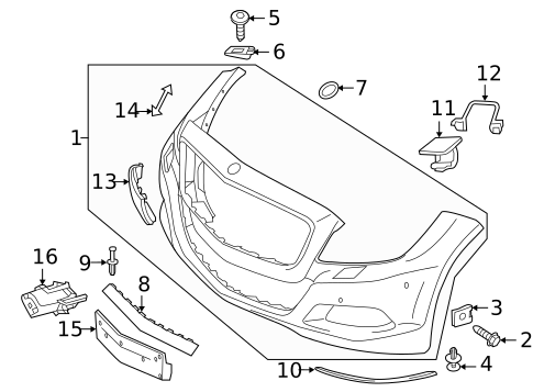 Bumper & Components - Front for 2014 Mercedes-Benz CLS63 AMG S #3