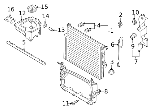 Radiator & Components for 2009 Volkswagen Touareg #0
