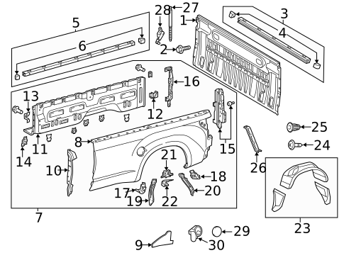 Front & Side Panels for 2016 Toyota Tundra #1