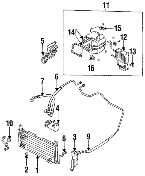 Evaporator Components for 1990 Nissan Sentra #1