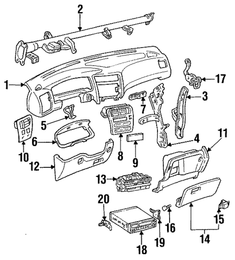 Controls for 1997 Toyota Corolla #0