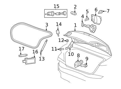 Lid & Components for 2010 Chrysler Sebring #0