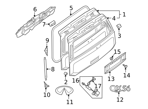 Liftgate for 2009 INFINITI QX56 #0