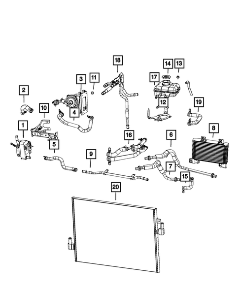 Radiator and Related Parts; Charge Air Cooler for 2020 Dodge Charger #7
