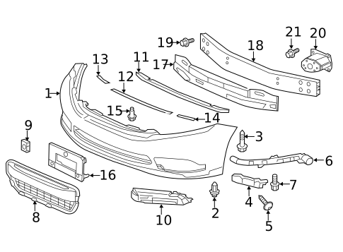 Bumper & Components - Front for 2012 Honda Civic #1