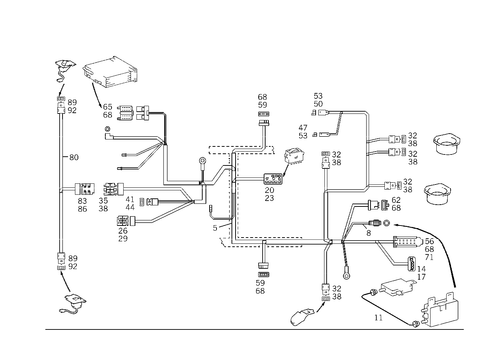 Cable Harness for Radio, Loudspeaker and CD-Player for 1992 Mercedes-Benz 500SEL #3