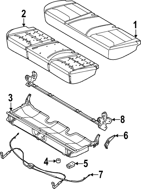 Rear Seat Components for 2024 Ford Maverick #1