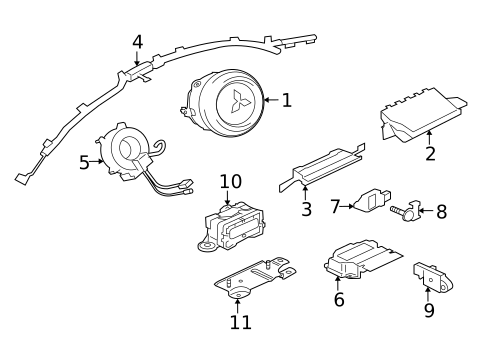 Air Bag Components for 2012 Mitsubishi Lancer #0