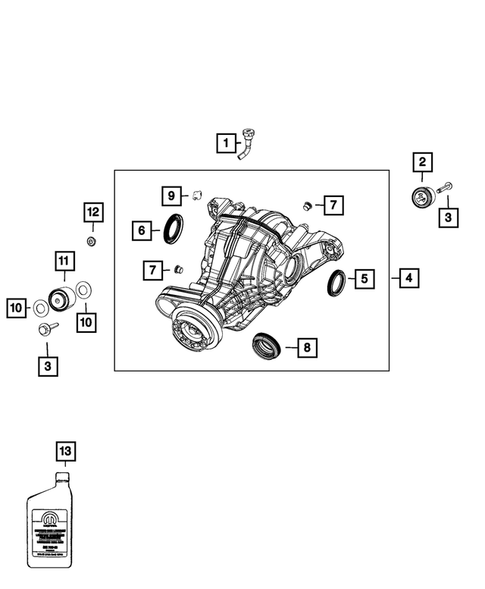 Rear Axle: Housing, Differential and Vent for 2023 Dodge Durango #1