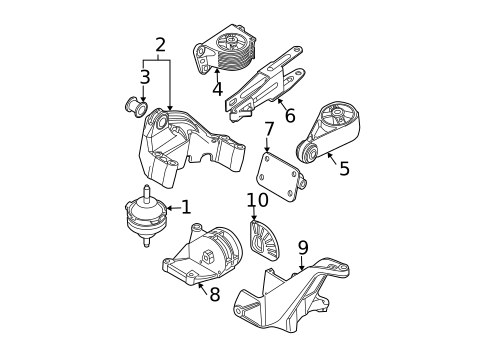Engine & Trans Mounting for 2002 Mini Cooper #0