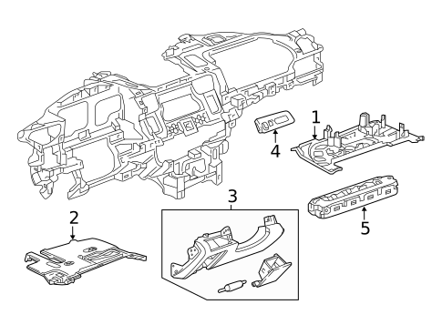 Instrument Panel Components for 2017 Cadillac CT6 #1