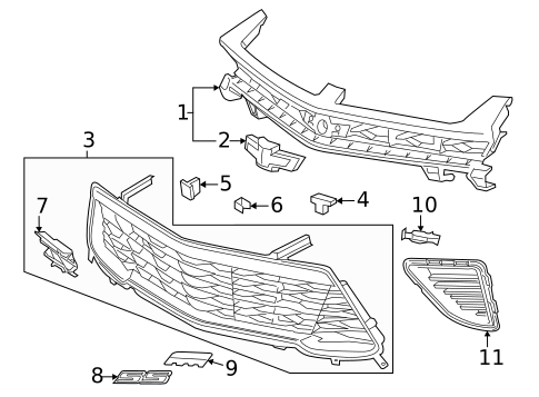 Grille & Components for 2016 Chevrolet Camaro #0
