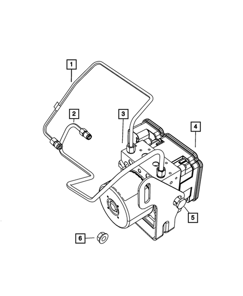 Hydraulic Control Unit, Brake Tubes and Hoses for 2017 Dodge Durango #0