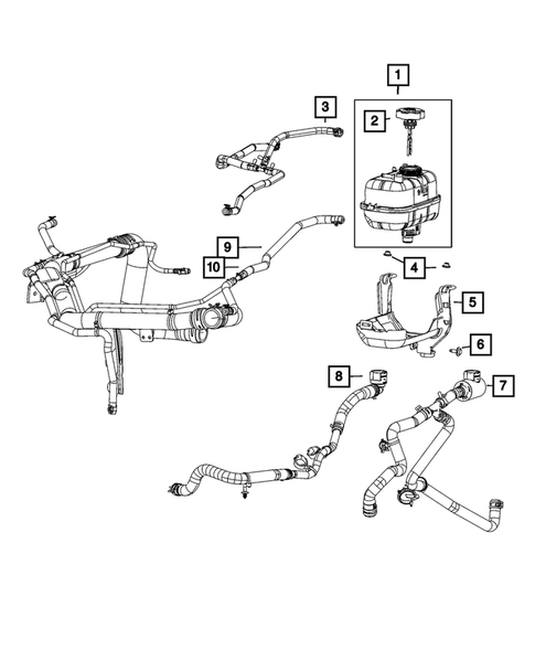 Engine Coolant Reservoir (Bottle) for 2018 Jeep Wrangler #1
