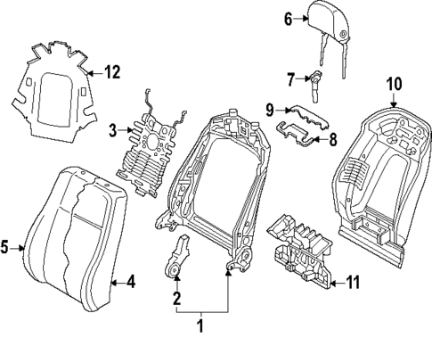 Front Seat Components for 2025 Audi SQ7 #5