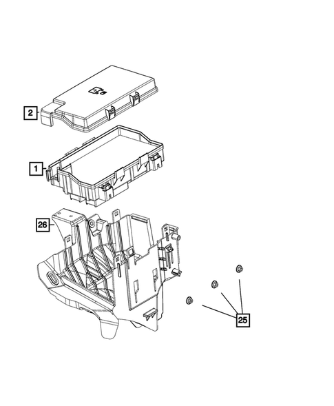 Power Distribution Center, Fuse Block, Junction Block, Relays and Fuses for 2019 Dodge Durango #0
