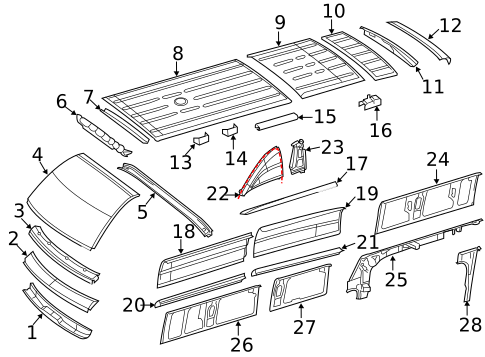 Roof & Components for 2011 Mercedes-Benz Sprinter 2500 #0