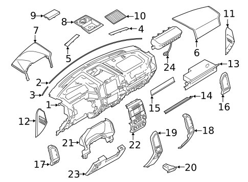Instrument Panel Components for 2020 Ford Expedition #0