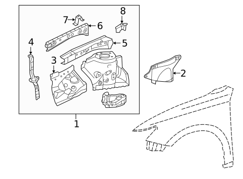 Structural Components & Rails for 2018 Lexus ES350 #0