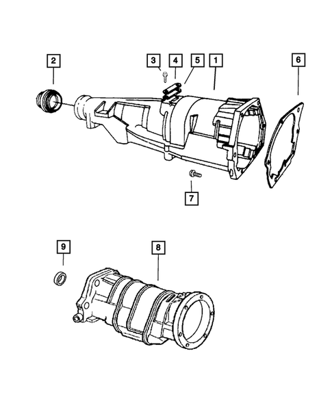 Case, Extension, Oil Pan, and Indicator (Dipstick) for 2008 Dodge Ram 2500 #1