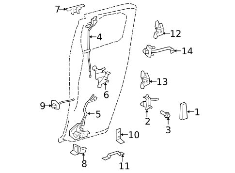 Lock & Hardware for 2013 Toyota FJ Cruiser #1
