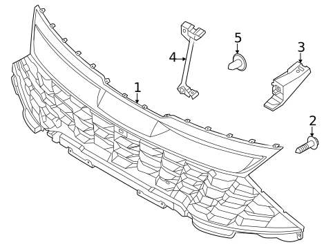Grille & Components for 2023 Kia Sportage #1