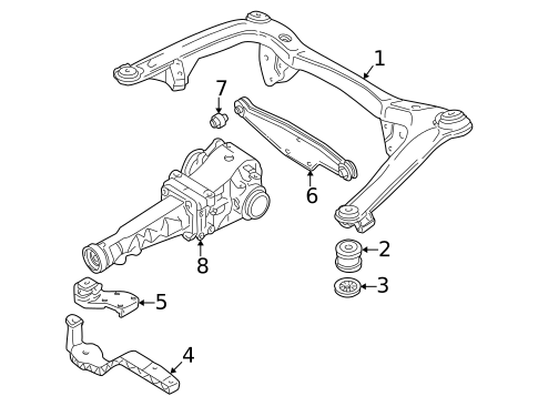 Axle & Differential for 2001 Audi A4 Quattro #0