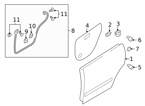 Door & Components for 2005 Saab 9-2X #1