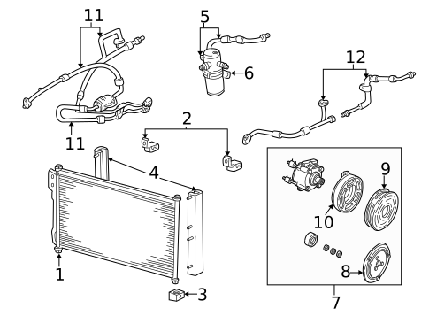 A/C Clutch & Compressor for 1998 Ford Expedition #0