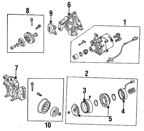 Condenser, Compressor & Lines for 1993 Mitsubishi Mirage #1