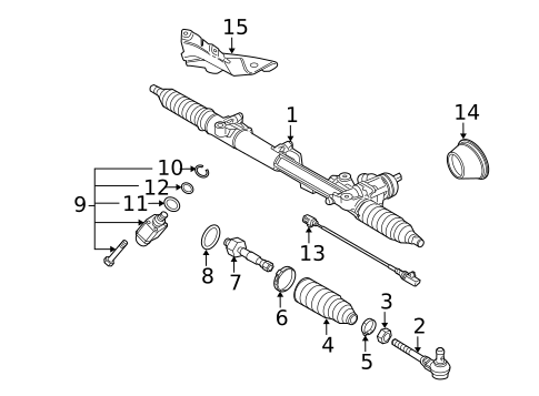 Steering Gear & Linkage for 2007 Audi A4 Quattro #0