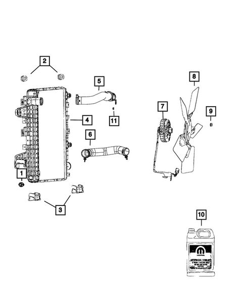 Radiator and Related Parts; Charge Air Cooler for 2025 Ram 2500 #2