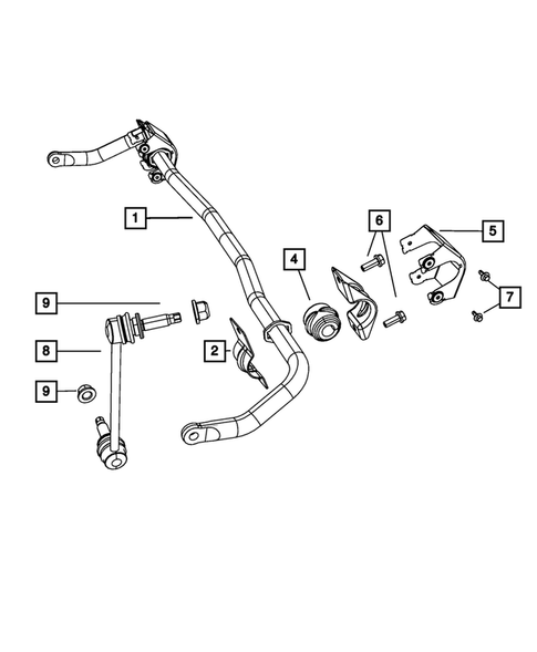 Front Stabilizer Bar for 2008 Dodge Magnum #0