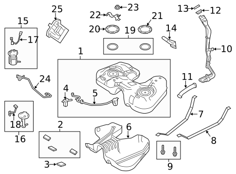 Fuel System Components for 2019 Ford Taurus #0