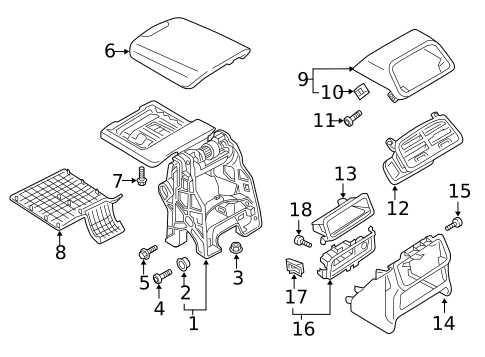 Console for 2022 Audi S7 Sportback #1