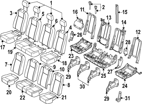 Rear Seat Components for 2024 Ford Transit-350 HD #0