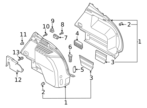 Interior Trim - Rear Body for 2025 Audi Q3 #0