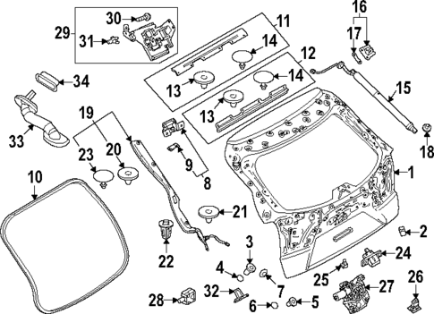 Liftgate for 2023 Mazda CX-30 #1