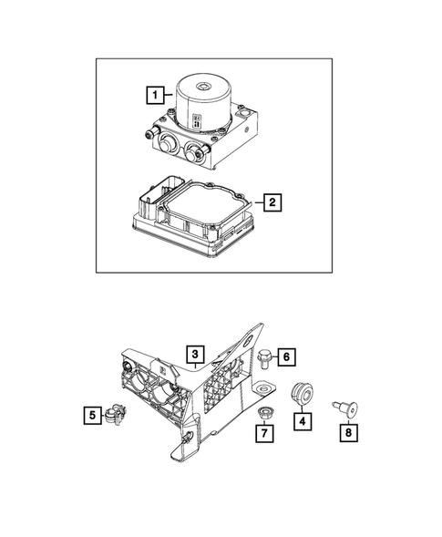 Hydraulic Control Unit, Brake Tubes and Hoses for 2014 Fiat 500L #1