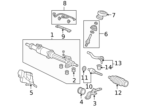 Steering Gear & Linkage for 2007 Honda Accord #3