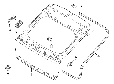 Gate & Hardware for 2023 Kia EV6 #0