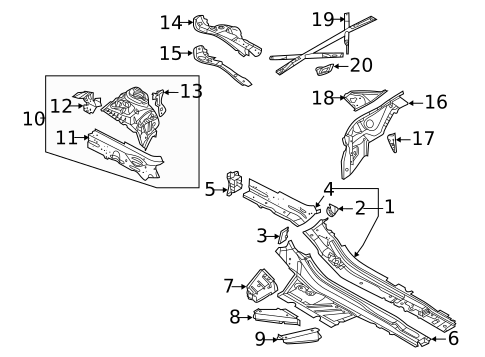 Structural Components & Rails for 2020 Audi S6 #0