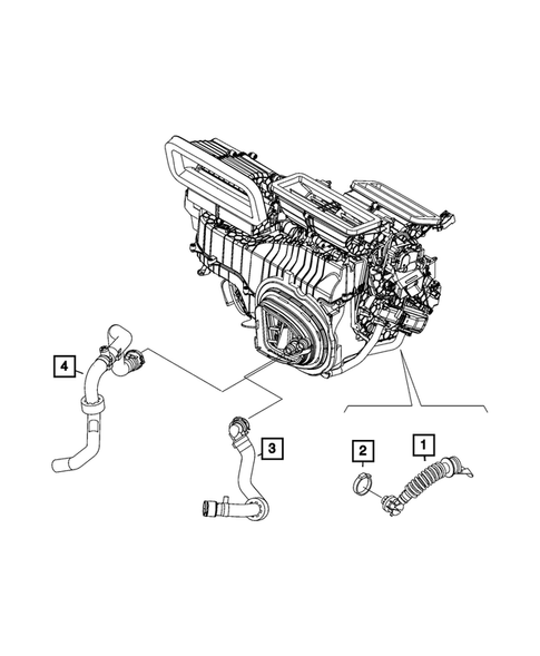 Air Conditioner and Heater Plumbing for 2021 Jeep Renegade #3