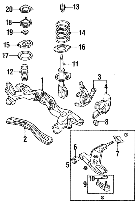 Suspension Components for 1997 Mazda Protege #0