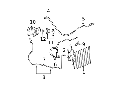 Condenser, Compressor & Lines for 2008 Jeep Grand Cherokee #0